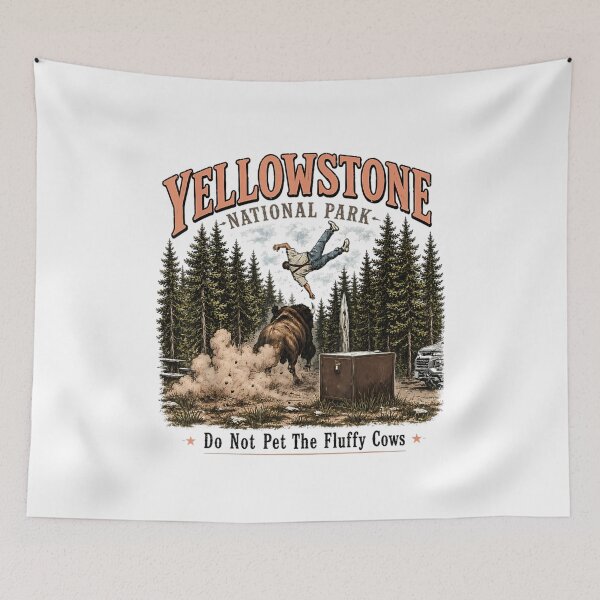 Item preview, Yellowstone National Park Do Not Pet The Fluffy Cows Funny Shirt designed and sold by CareerKitties.