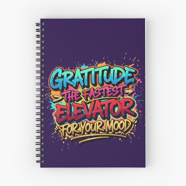 Item preview, Gratitude The Fastest Elevator For Your Mood Graffiti Typography designed and sold by Exquisite Design Studio „Paculówka”.