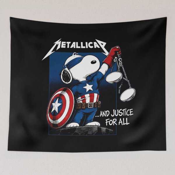 Item preview, Snoopy Captain America Metallica Justice Mashup designed and sold by Har-vee.