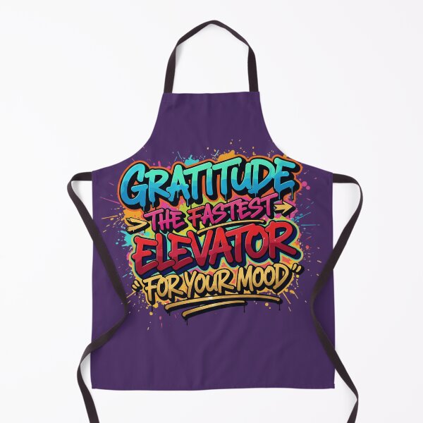 Item preview, Gratitude The Fastest Elevator For Your Mood Graffiti Typography designed and sold by Exquisite Design Studio „Paculówka”.