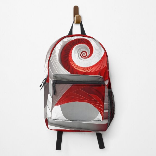 Item preview, Spiral Red and White Staircase designed and sold by Vicky Brago-Mitchell®.