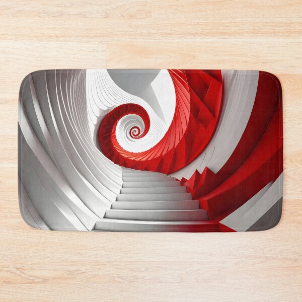Item preview, Spiral Red and White Staircase designed and sold by Vicky Brago-Mitchell®.