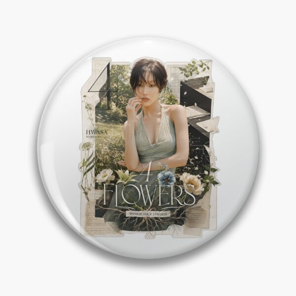 Item preview, MAMAMOO Hwasa 4 Flowers vintage botanical collage aesthetic designed and sold by Valereekmerch.