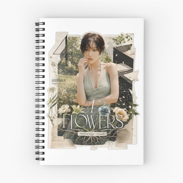 Item preview, MAMAMOO Hwasa 4 Flowers vintage botanical collage aesthetic designed and sold by Valereekmerch.