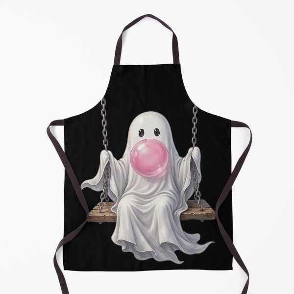 Item preview, Cute Spooky Ghost on a Swing Blowing Bubble Gum Aesthetic designed and sold by haitrieuic96.
