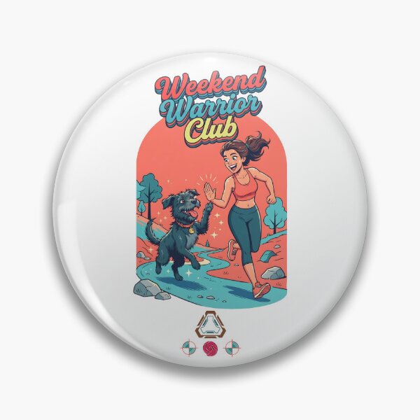 Item preview, Weekend Warrior Club: Runner & Dog High-Five designed and sold by m-yoga-store.