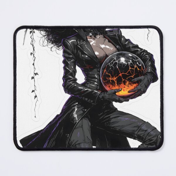 Item preview, Fantasy woman in leather coat holding as PNG cutout designed and sold by Creative88Art.