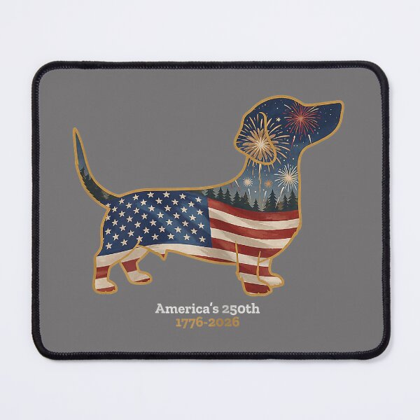 Item preview, Dachshund America's 250th Patriotic Dog Fireworks designed and sold by KristineLi.