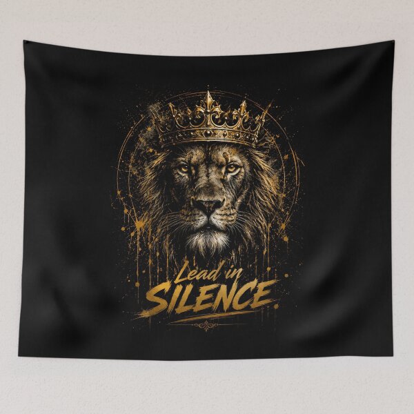Item preview, Lead in Silence – Crowned Lion | Premium Motivational Lion Artwork designed and sold by Peter Kaul.