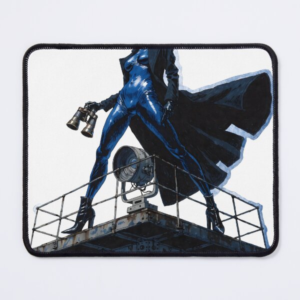 Item preview, Futuristic woman in blue suit on as isolated object designed and sold by Creative88Art.