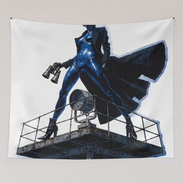 Item preview, Futuristic woman in blue suit on as isolated object designed and sold by Creative88Art.