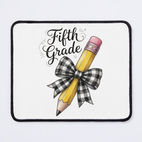 Item preview, Back to School Hello Fifth Grade Teacher Coquette Pencil Bow designed and sold by CF_VintageDesign.
