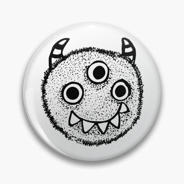 Item preview, Cute Fluffy Monster Black And White Three Eyed Illustration designed and sold by NAPOLS.