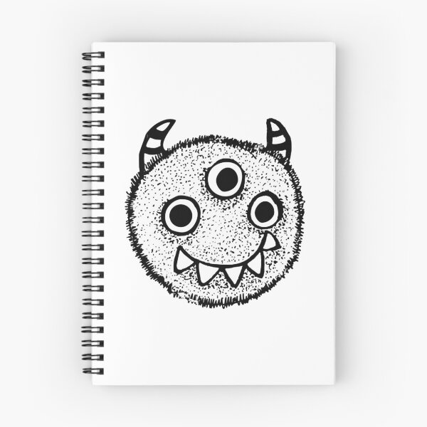Item preview, Cute Fluffy Monster Black And White Three Eyed Illustration designed and sold by NAPOLS.