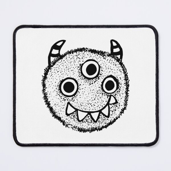 Item preview, Cute Fluffy Monster Black And White Three Eyed Illustration designed and sold by NAPOLS.