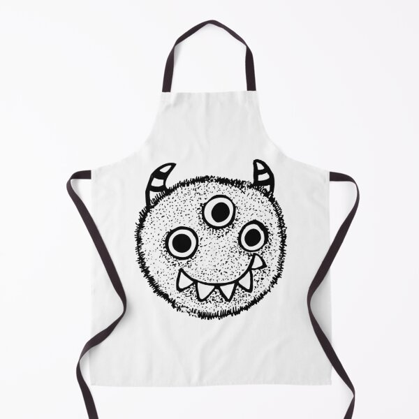 Item preview, Cute Fluffy Monster Black And White Three Eyed Illustration designed and sold by NAPOLS.