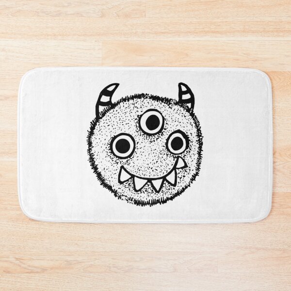 Item preview, Cute Fluffy Monster Black And White Three Eyed Illustration designed and sold by NAPOLS.