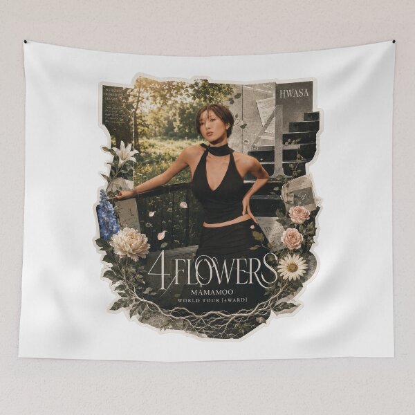 Item preview, MAMAMOO Hwasa 4 Flowers vintage scrapbooking sticker designed and sold by Valereekmerch.