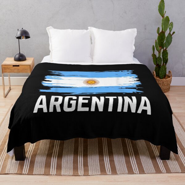 Item preview, Argentina Brush Flag Vintage Patriotic Graphic Shirt designed and sold by BlitCrankMath.