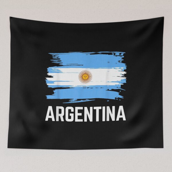 Item preview, Argentina Brush Flag Vintage Patriotic Graphic Shirt designed and sold by BlitCrankMath.
