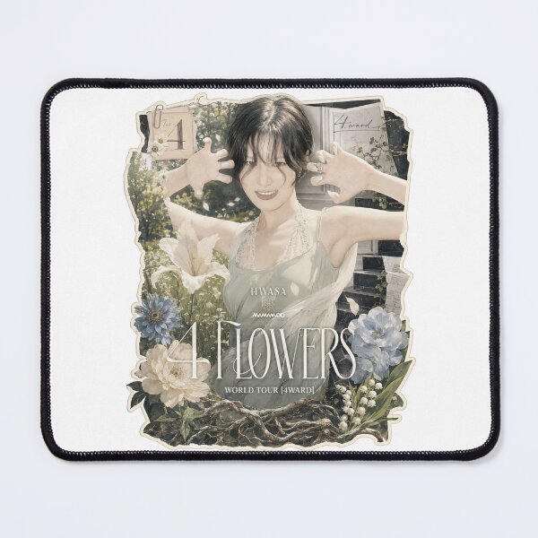 Item preview, MAMAMOO Hwasa 4 Flowers tour poster with botanical frame designed and sold by Valereekmerch.