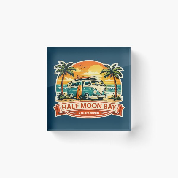 Item preview, Half Moon Bay California Surf Van designed and sold by getpressedshirt.