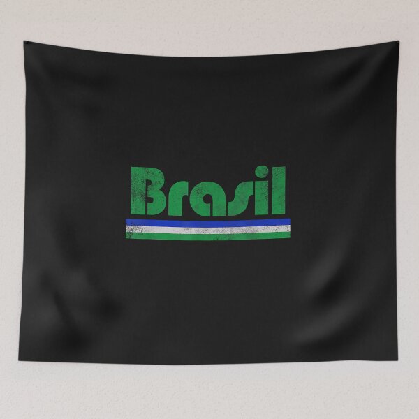 Item preview, Brazil Brasil Fan Retro Vintage Flag designed and sold by FrankIsabel.