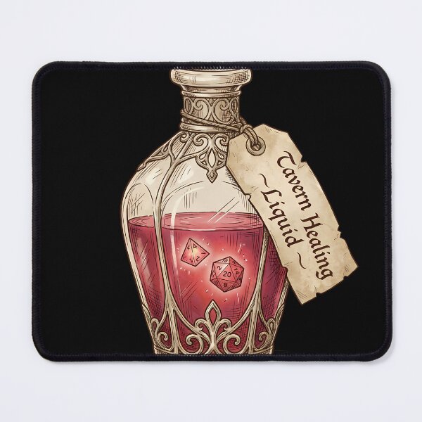 Item preview, Vintage Potion Bottle Tavern Healing Liquid Polyhedral Dice TTRPG designed and sold by WorldShop17.