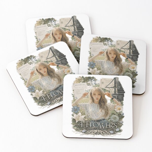 Item preview, MAMAMOO Moonbyul 4 Flowers vintage botanical collage art designed and sold by Valereekmerch.