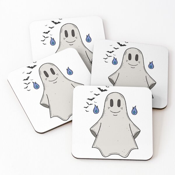 Item preview, Cute Kawaii Ghost with Blue Flames Halloween Design designed and sold by سله أرت.