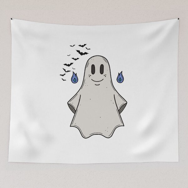 Item preview, Cute Kawaii Ghost with Blue Flames Halloween Design designed and sold by سله أرت.