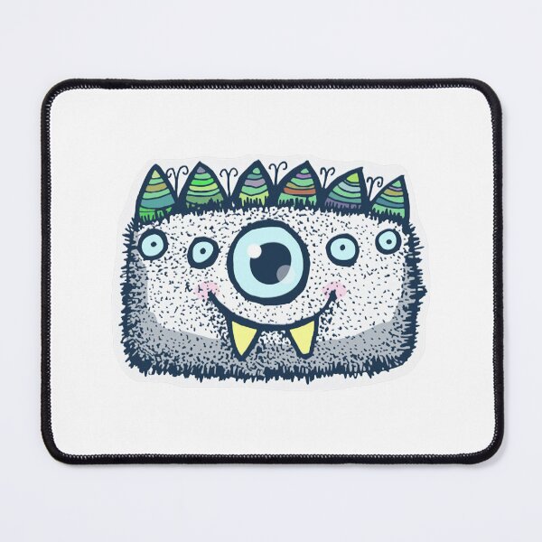 Item preview, Fluffy Monster Cute Blue Striped Tooth Grin Cartoon designed and sold by NAPOLS.