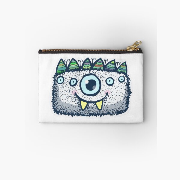 Item preview, Fluffy Monster Cute Blue Striped Tooth Grin Cartoon designed and sold by NAPOLS.