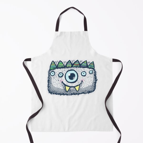 Item preview, Fluffy Monster Cute Blue Striped Tooth Grin Cartoon designed and sold by NAPOLS.