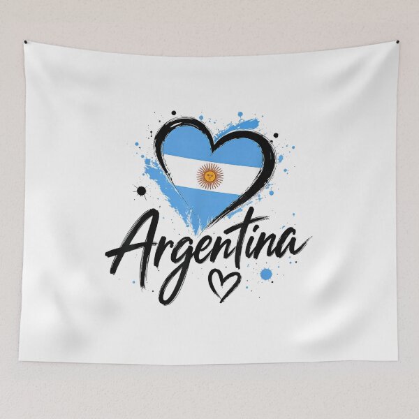 Item preview, Argentina Heart Flag Graphic Shirt Patriotic Country Pride designed and sold by BlitCrankMath.