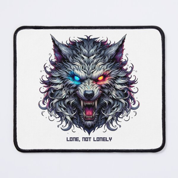 Item preview, Fierce Neon Wolf Art | Alpha Wolf Typography designed and sold by Tanayagya.