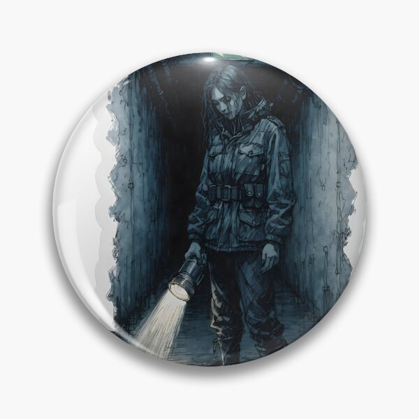 Item preview, Woman holding flashlight in dark as cut out PNG designed and sold by Creative88Art.