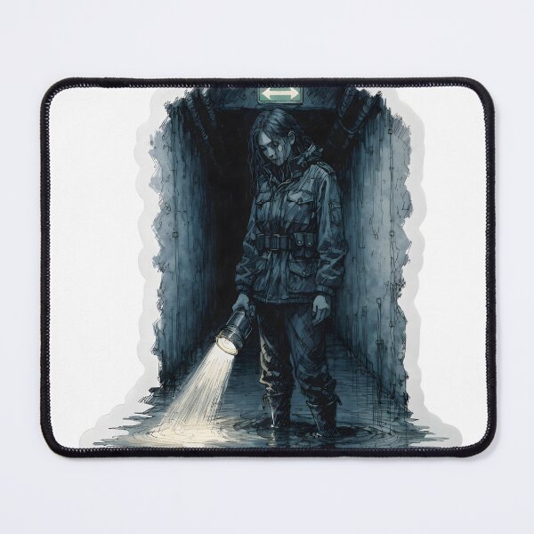 Item preview, Woman holding flashlight in dark as cut out PNG designed and sold by Creative88Art.