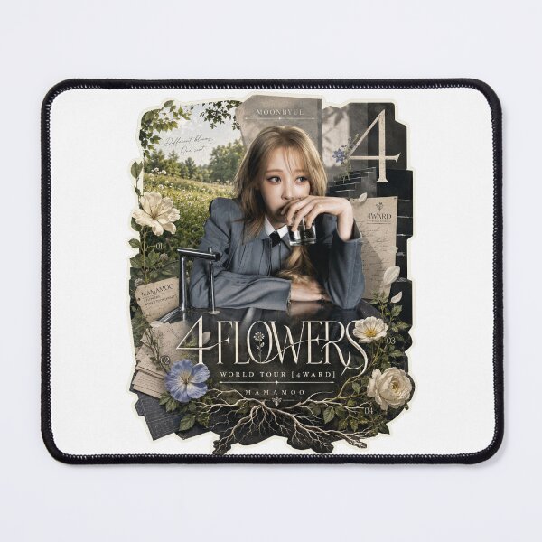 Item preview, MAMAMOO Moonbyul 4 Flowers aesthetic collage sticker designed and sold by Valereekmerch.
