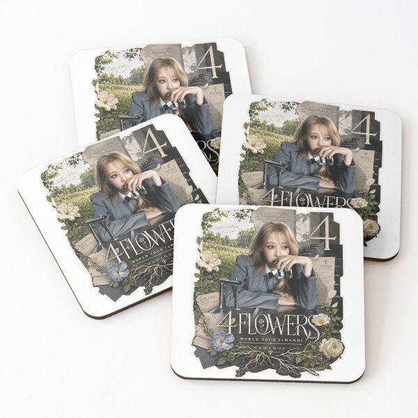 Item preview, MAMAMOO Moonbyul 4 Flowers aesthetic collage sticker designed and sold by Valereekmerch.