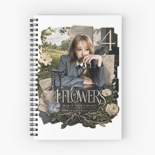 Item preview, MAMAMOO Moonbyul 4 Flowers aesthetic collage sticker designed and sold by Valereekmerch.