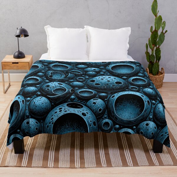 Item preview, Vibrant Blue Bioluminescent Cellular Texture Art designed and sold by Piotrek0001.