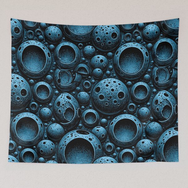 Item preview, Vibrant Blue Bioluminescent Cellular Texture Art designed and sold by Piotrek0001.