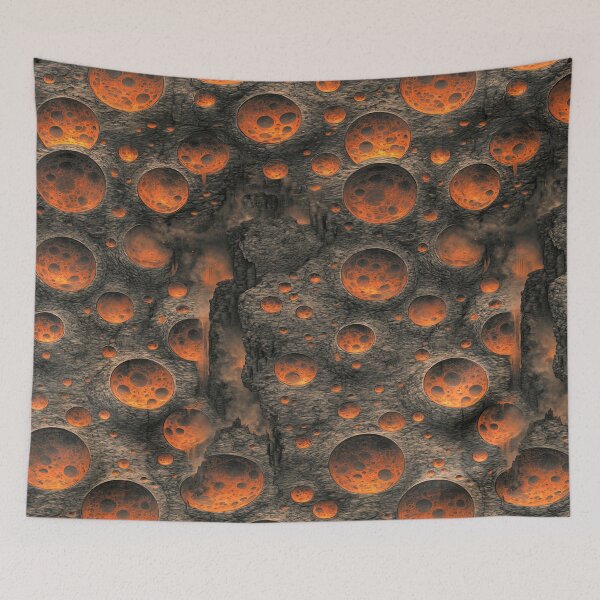 Item preview, Glowing Orange Lava Bubble Surface Texture designed and sold by Piotrek0001.