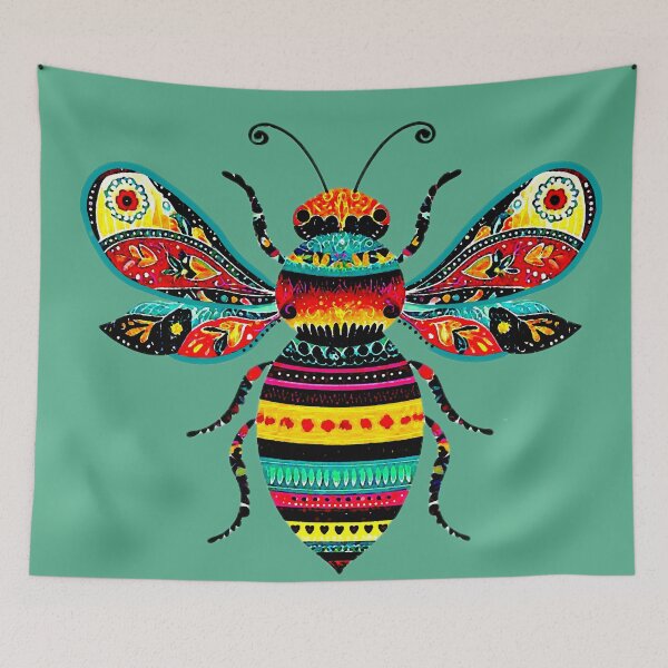 Item preview, Gráfico de abeja colorida designed and sold by ViaARTfactory.