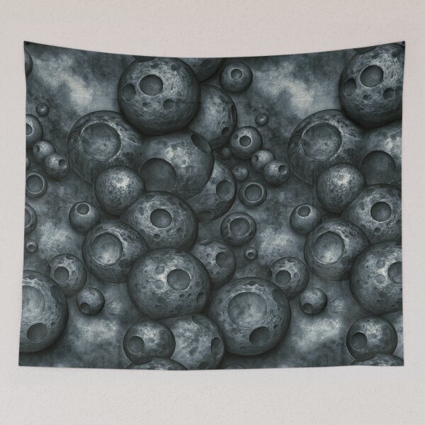 Item preview, Steel Blue Spherical Cellular Abstract Art designed and sold by Piotrek0001.