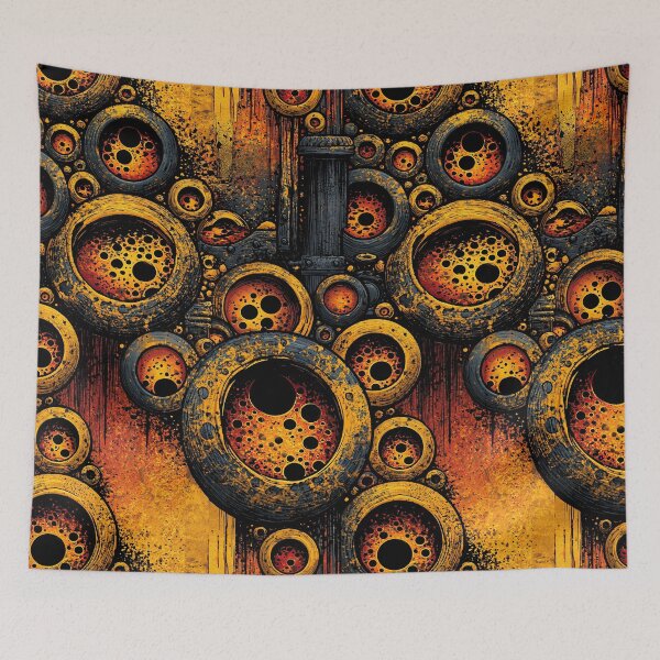 Item preview, Yellow Crustacean Organic Cell Pattern Art designed and sold by Piotrek0001.