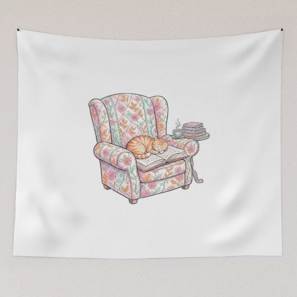Item preview, I Would Rather Be Reading - Cat and Chair designed and sold by ryanguas.