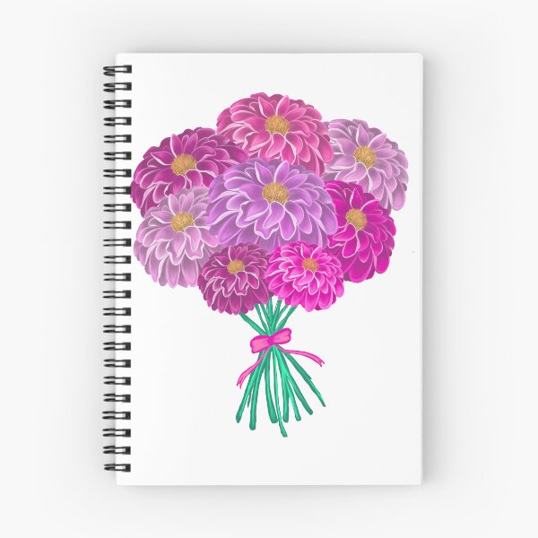 Item preview, Vibrant Pink & Purple Floral Bouquet | Botanical Illustration designed and sold by ArtflyStudio.