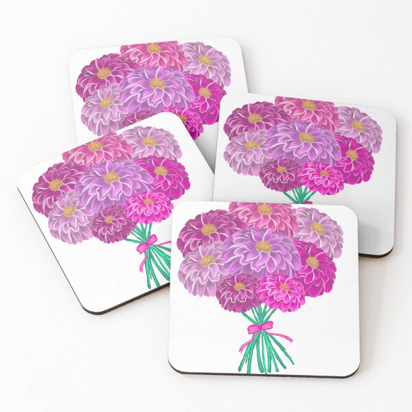 Item preview, Vibrant Pink & Purple Floral Bouquet | Botanical Illustration designed and sold by ArtflyStudio.